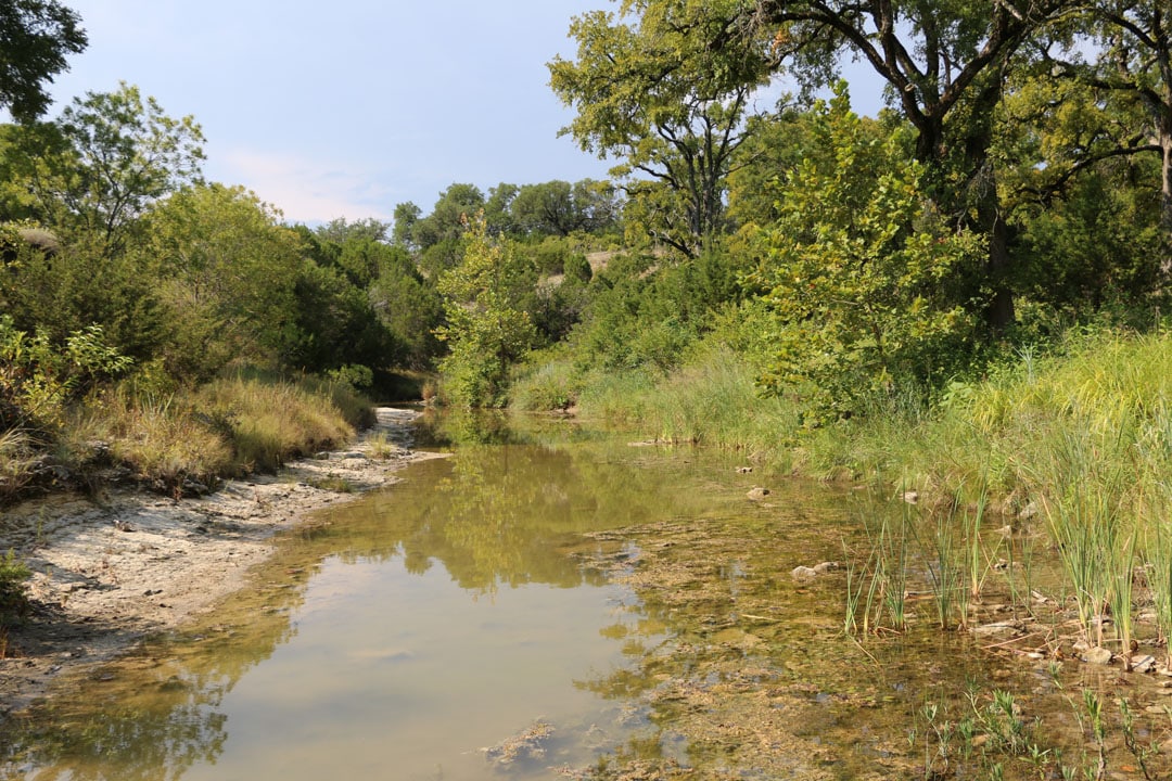 Creek on Texas land for sale
