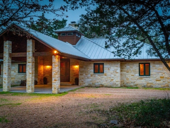 Beautiful ranch home on this Texas land for sale.